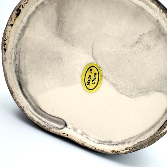 Vintage Ceramic Waiter Tea Canister Dispenser With Lid - 6.5" Black & White - Picture 7 of 11